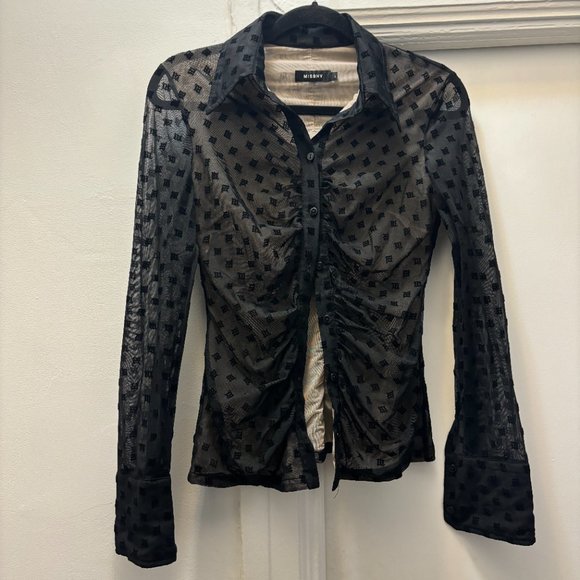 MISBHV sheer mesh set shirt and pants 2 piece outfit - Picture 3 of 9